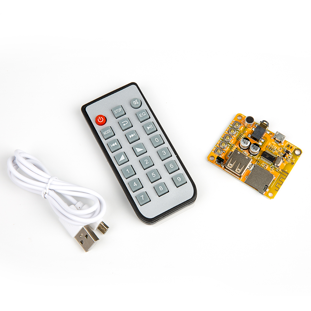 Плата аудиоприёмника c пультом Bluetooth AUX, MP3, батарейка в комплекте